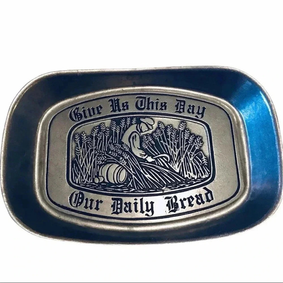 Pewtarex Pewter Bread Serving Our Daily Bread - Picture 1 of 8